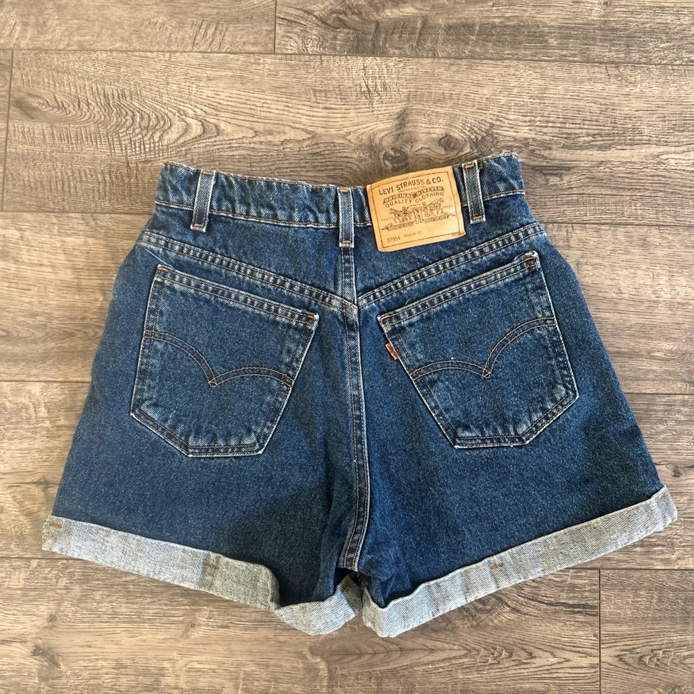 Orange tag Levis shorts